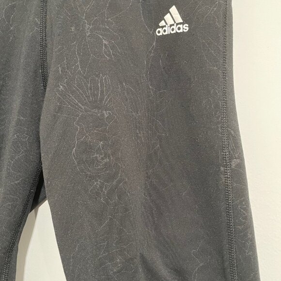 Adidas Black Print Full Length Tights Size S - Picture 2 of 6